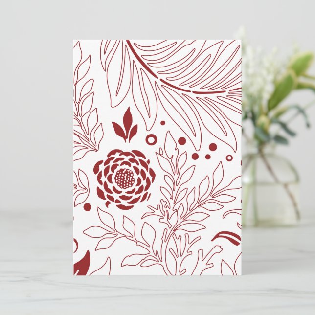 Blumendesign 28 dankeskarte (Stehend Vorderseite)