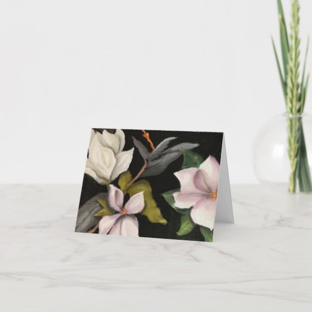 Blumendesign auf der Karte (Vorderseite)