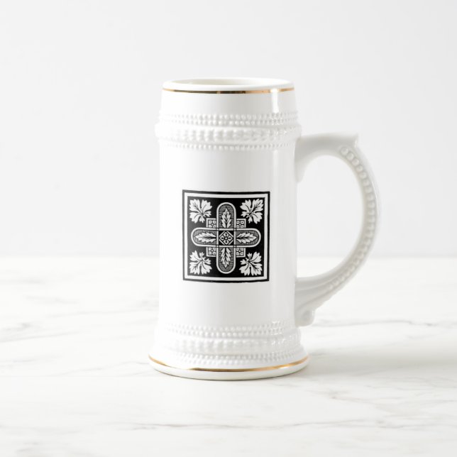 Blumendesign Bierglas (Rechts)