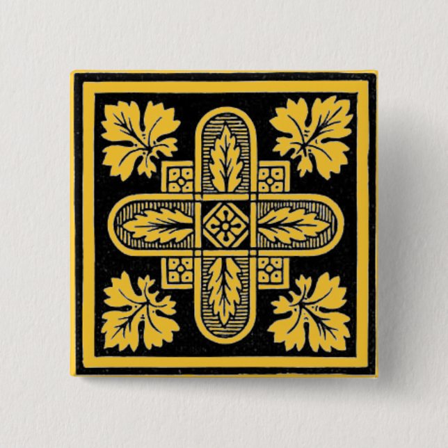 Blumendesign Button (Vorderseite)