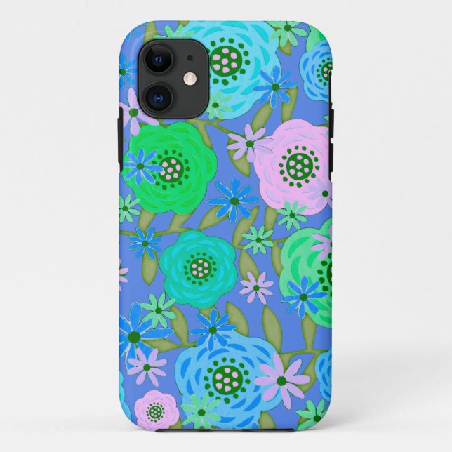 Blumendesign Case-Mate iPhone Hülle (Rückseite)