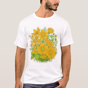 Blumendesign-Druckkunst T-Shirt