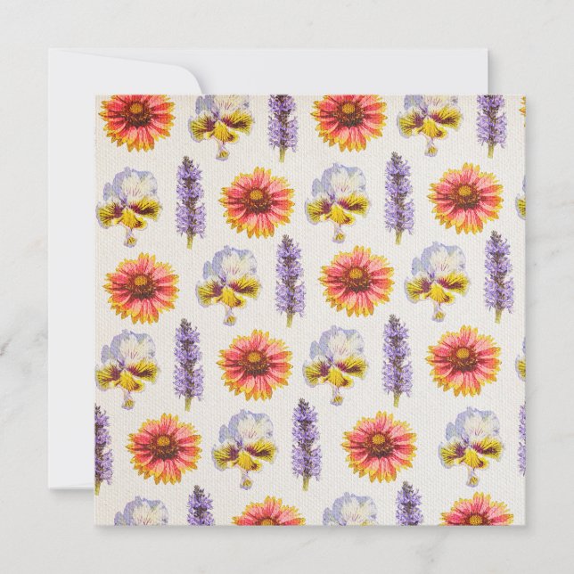 Blumendesign Einladung (Vorderseite)