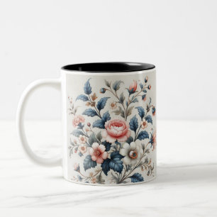 Blumendesign Elegante Kaffee-Tasse Zweifarbige Tasse