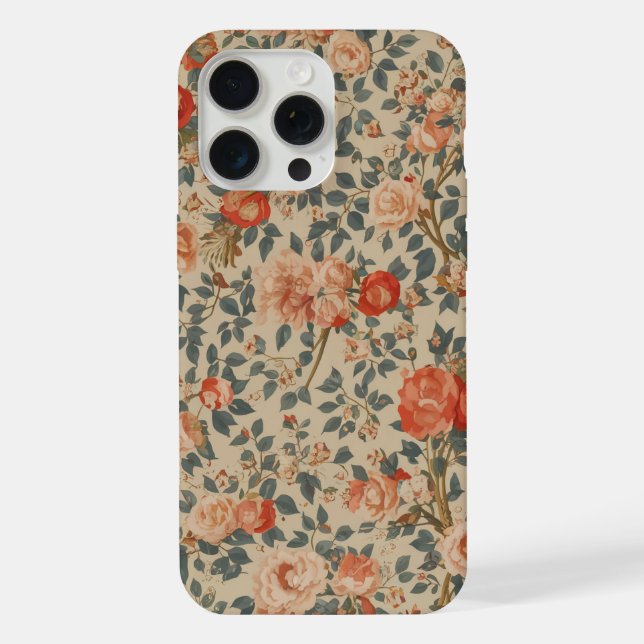 Blumendesign für iPhone 15-Fall 15 Pro Max Hülle (Rückseite)