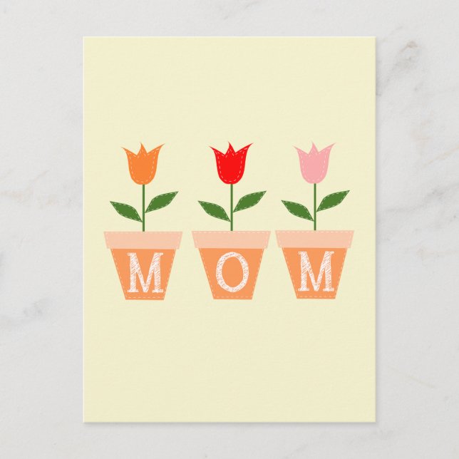 Blumendesign für Mama Postkarte (Vorderseite)