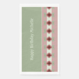 Blumendesign in Burgund Serviette