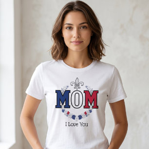 Blumendesign in französischen MAMAS Tri-Blend Shirt