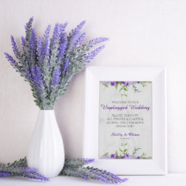 Blumendesign in Lila, nicht gesteckter Hochzeit Poster