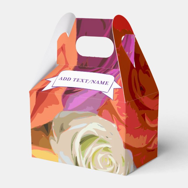Blumendesign-Individuelle Name Geschenkschachtel (Vorderseite)