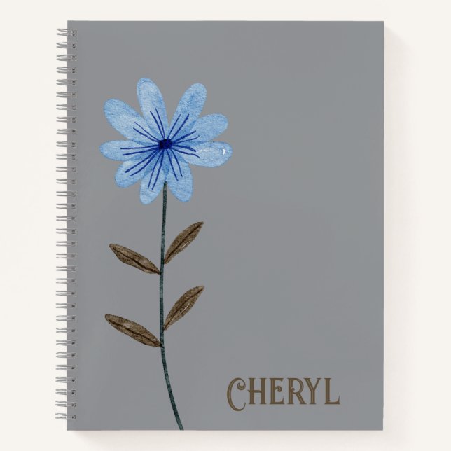 Blumendesign Journal Spiral Notebook Notizbuch (Vorderseite)