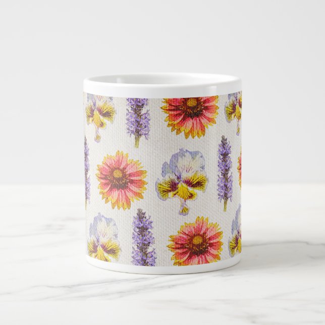Blumendesign Jumbo-Tasse (Vorderseite)