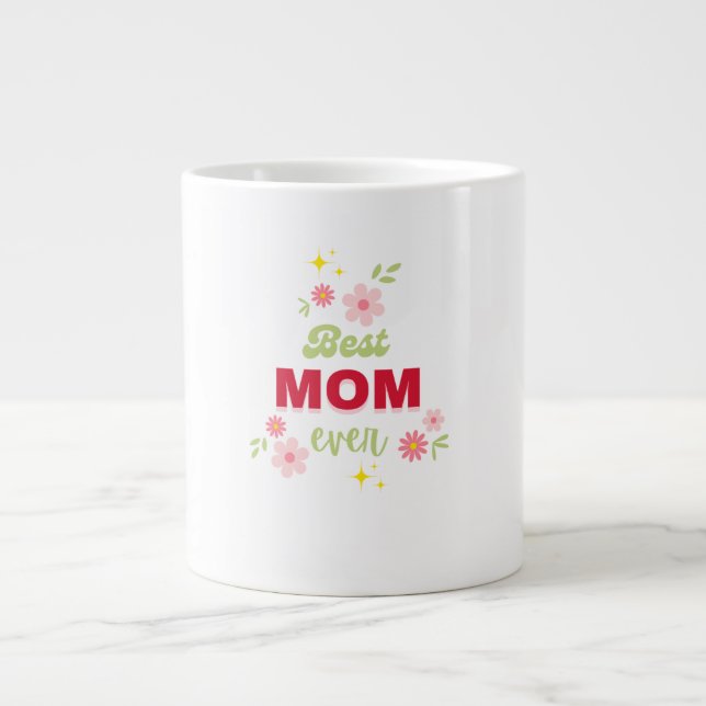 Blumendesign Jumbo-Tasse (Vorderseite)