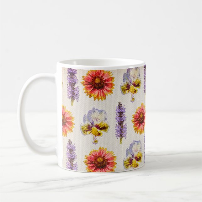 Blumendesign Kaffeetasse (Links)