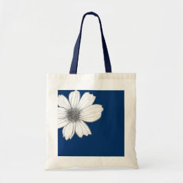 Blumendesign Navy Blue Tragetasche