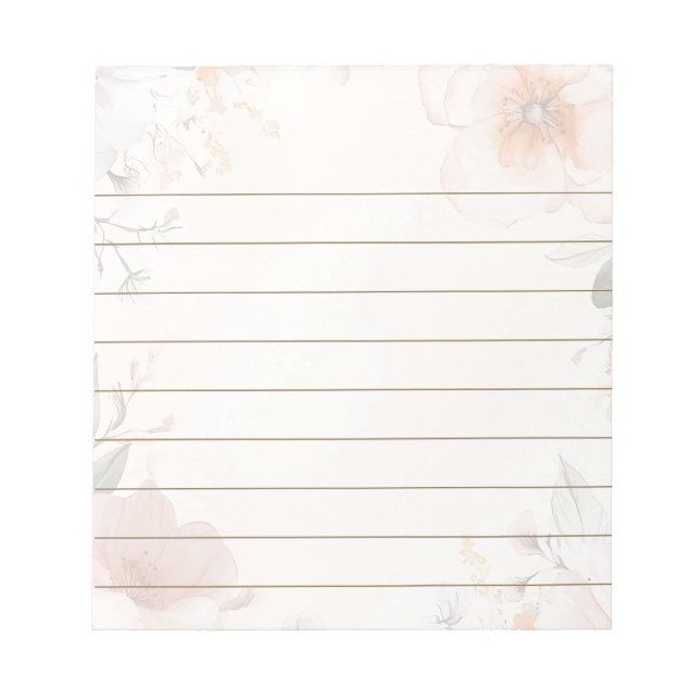 Blumendesign Notizblock (Vorderseite)