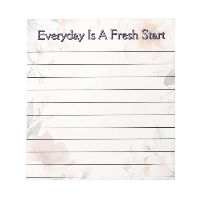 Blumendesign Notizblock (Vorderseite)