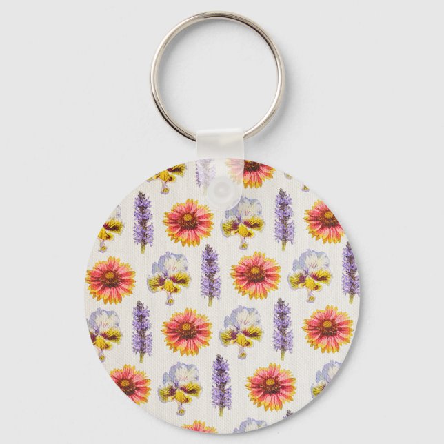 Blumendesign Schlüsselanhänger (Vorderseite)