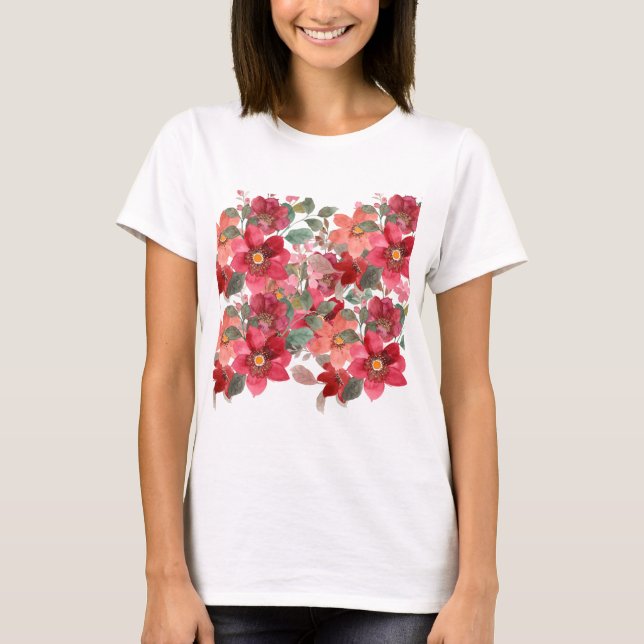 Blumendesign T-Shirt (Vorderseite)