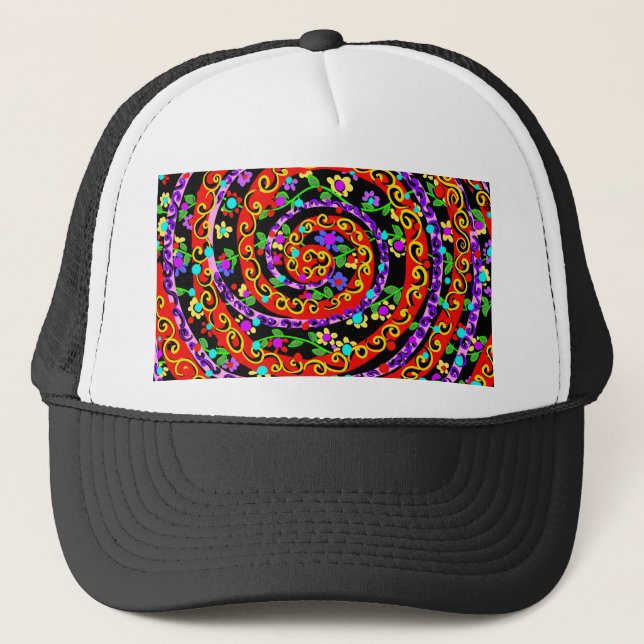 Blumendesign Truckerkappe (Vorderseite)