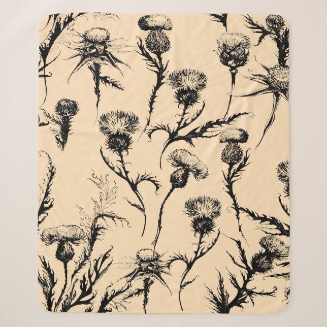 Blumendesign, Zuhause-Dekoration, grafische Gestal Sherpadecke (Vorderseite)