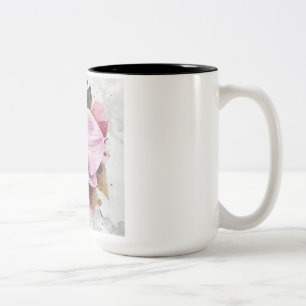 Blumendesign zweifarbige tasse