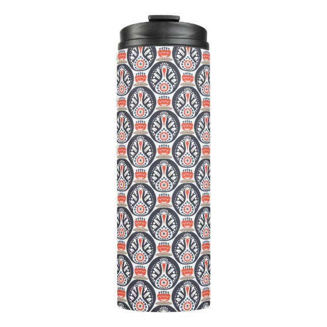 Blumendie türkei-Volkskunst-Muster Thermosbecher (Vorderseite)