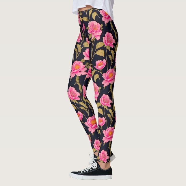 Blumendigitales Musterdesign 24 - Leggings (Links)