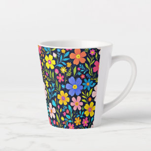 Blumendigitalmalerei Blumenmuster-38875 Milchtasse
