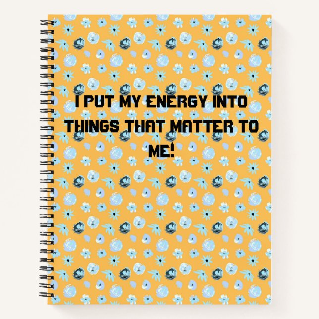 Blumendinge, die wichtig sind notizbuch (Vorderseite)