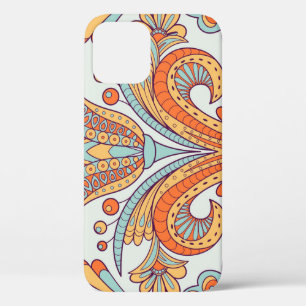 Blumendoodle-Damast, folklorloses Muster. Case-Mate iPhone Hülle