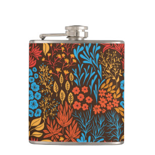 Blumendoodles dunkel flachmann