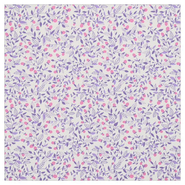 Blumendoodles, rosa und violett stoff (Muster)