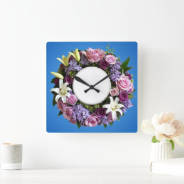 Blumendrainhalterung Quadratische Wanduhr