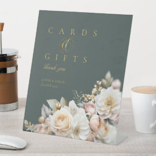 Blumendrama Wedding Cards Gifts Green ID1022 Sockelschild