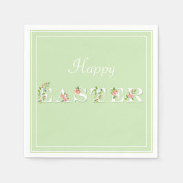 Blumendruck auf Pastell Green Oaster Napkins Serviette
