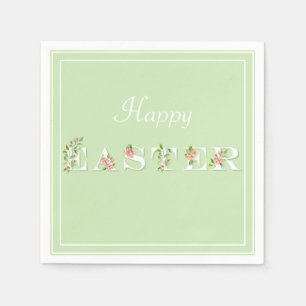 Blumendruck auf Pastell Green Oaster Napkins Serviette