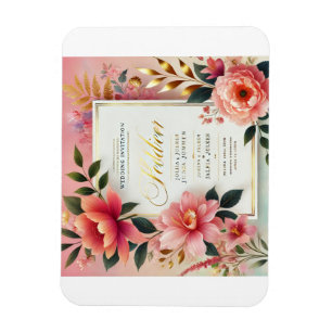 Blumendruck, botanisches Foto, flexibles Foto, cus Magnet