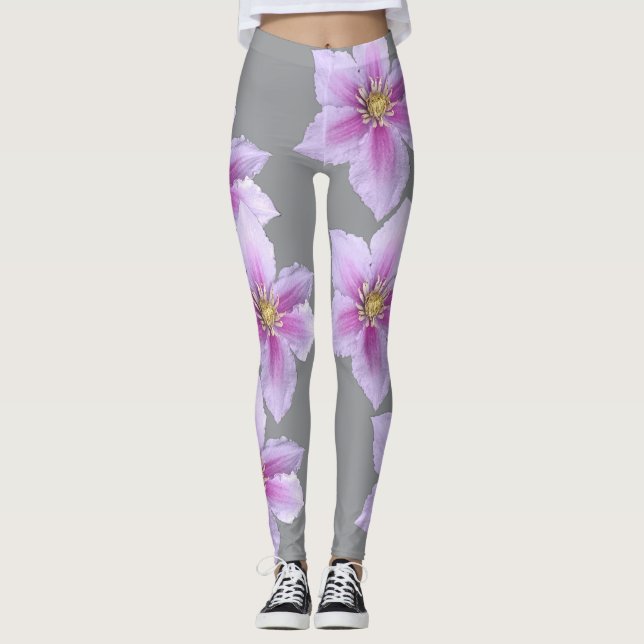 Blumendruck Leggings-Elegant & stilistische Aktive Leggings (Vorderseite)