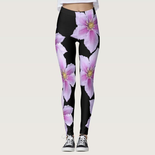 Blumendruck Leggings-Elegant & stilistische Aktive Leggings (Vorderseite)