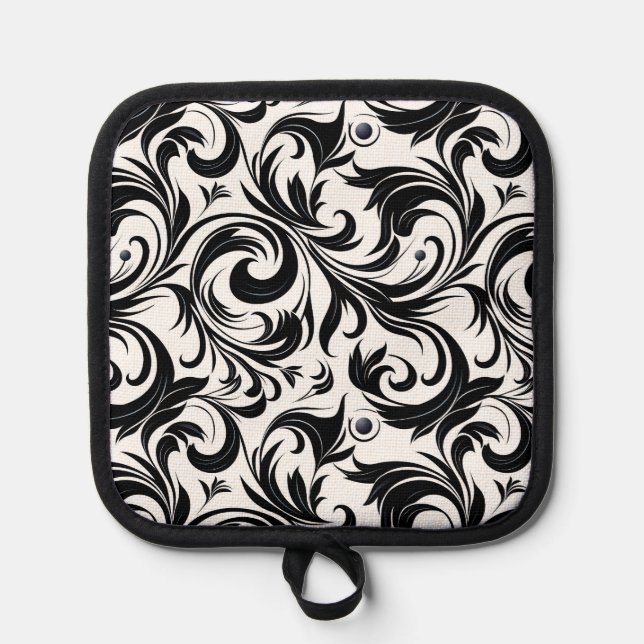 Blumendruck Topflappen (Vorderseite)