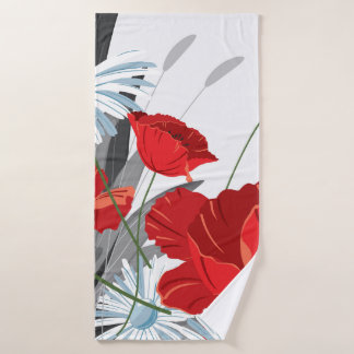 Blumenduschvorhang Badehandtuch