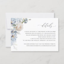 Blumendusty Blue Blush Rose Hochzeitskarte