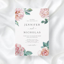 Blumendusty Rose Blush Pink Peonies Wedding Einladung
