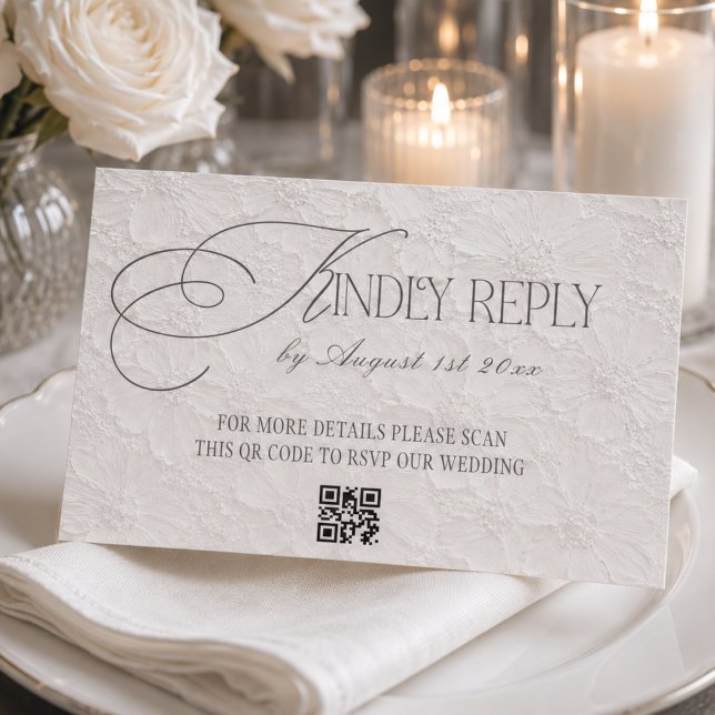 Blumeneditor Hochzeit QR CODE RSVP Karte (Von Creator hochgeladen)