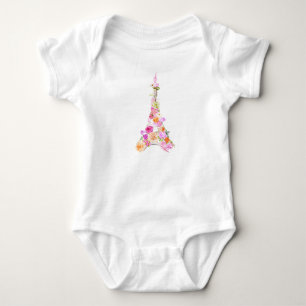 BlumenEiffelturm Baby Strampler
