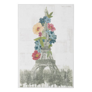 BlumenEiffelturm   Paris, Frankreich Künstlicher Leinwanddruck