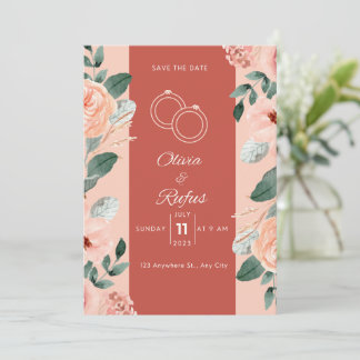 Blumeneinladung zur Hochzeit Einladung