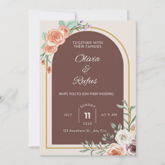 Blumeneinladung zur Hochzeit Einladung