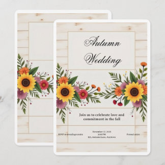 Blumeneinladung zur Hochzeit – Elegant und einfach Einladung